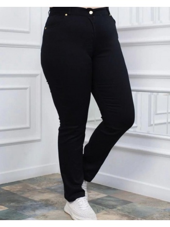 γυναικείο ψηλόμεσο παντελόνι bigsize μαύρο 25% πολυαμιδη σε προσφορά