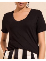 tenvis γυναικείο v t-shirt 100% βαμβακέρο