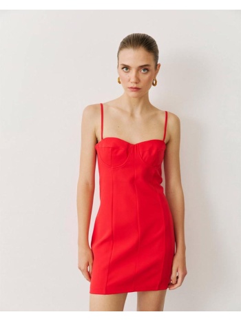 zizel γυναικείο μίνι φόρεμα κόκκινο %8 ελασταν, 92% σε προσφορά