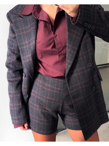 touni γυναικείο μίνι σορτς καρό 40%πολυεστερ, 60% μαλλί σε προσφορά