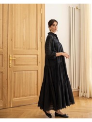 nicki γυναικεία boho φόρεμα maxi (μαύρο) 100% βαμβακέρο