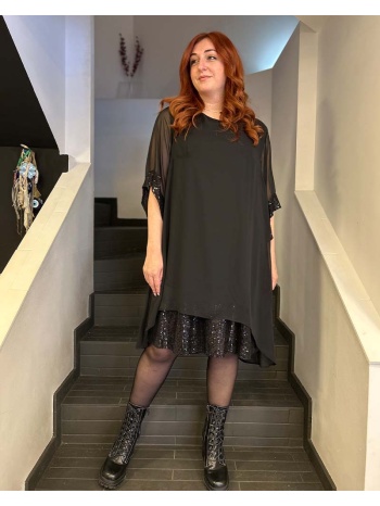 linda γυναικείο φόρεμα τούλι με παγιετα κάτω μέρος κ στα σε προσφορά