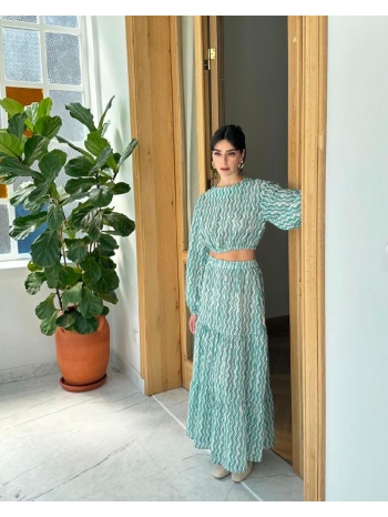 mira γυναικεια boho σετ toπακι +amp; φουστα σε προσφορά