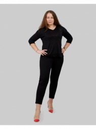 γυναικείο παντελόνι bigsize μαύρο 65% βαμβάκι