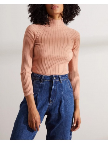 γυναικεία πλεκτή μπλούζα ριμπ σάπιο μήλο 52% βισκόζη σε προσφορά