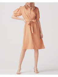 γυναικείο φόρεμα με φουσκωτά μανίκια 76% βισκόζη