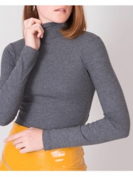 γυναικεία πλεκτή μπλούζα ριμπ με ψηλό γιακά 67% βαμβάκι