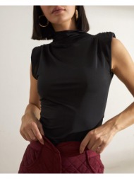 γυναικεία μπλούζα με βάτες μαύρο 96% πολυέστερ