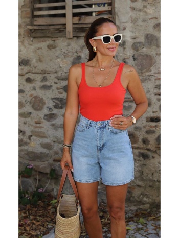 perla γυναίκειο high waist jean σορτς 100% βαμβακέρο σε προσφορά