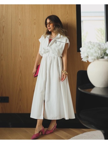 arya γυναίκειο φόρεμα με φερμουάρ κ λάστιχο στη μεση σε προσφορά