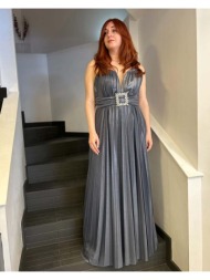 sandra γυναικείο αμπιγιέ μακρύ φόρεμα 3% ελασταν, 97% πολυεστερ