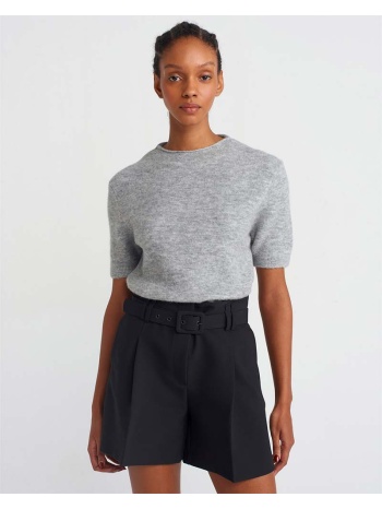 amelia γυναικείο σορτς με ζώνη 70% πολυεστερ