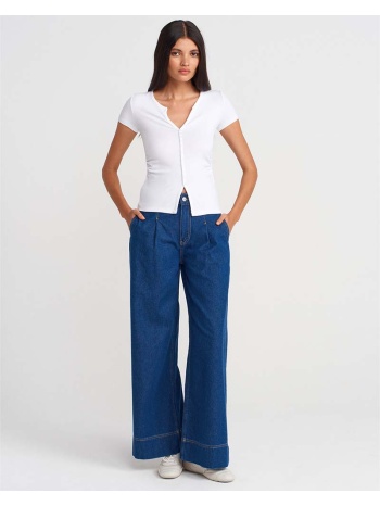 polo γυναικεία τζιν φαρδιά παντελόνα 100% βαμβακέρο