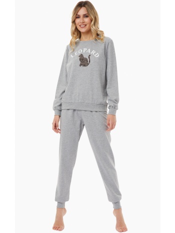 γυναικεια πυτζαμα χειμερινη animals γκρι μελανζε
