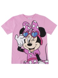 disney minnie wink παιδικό κοντομάνικο μπλουζάκι ροζ ροζ