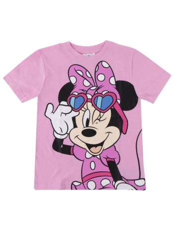 disney minnie wink παιδικό κοντομάνικο μπλουζάκι ροζ ροζ