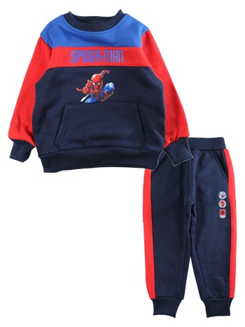 spiderman σετ παιδική φόρμα jogging για αγόρια μπλε