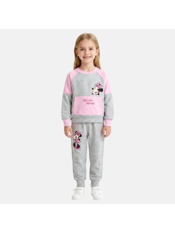 disney minnie mouse σετ παιδική φόρμα jogging γκρι