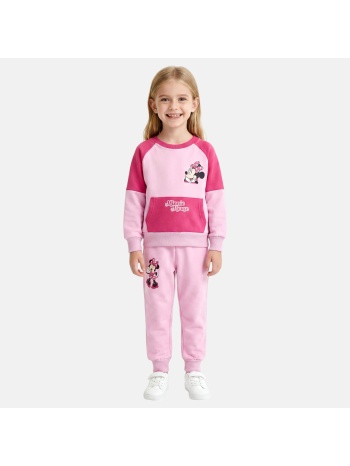 disney minnie mouse σετ παιδική φόρμα jogging ροζ