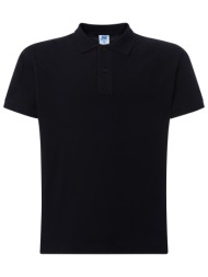 jhk pora-210 ανδρικό polo πικέ κοντομάνικο t-shirt μαύρο μαύρο