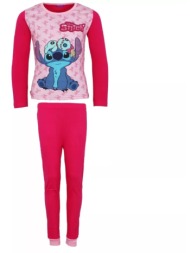 παιδική πιτζάμα χειμωνιάτικη βαμβακερή disney lilo and stitch φουξ