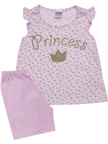 παιδική κοντομάνικη πυτζάμα minerva princess dreams