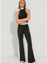 flared παντελόνι λύκρα (black)