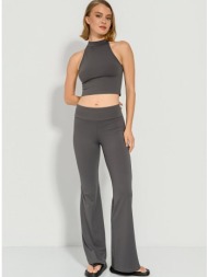 flared παντελόνι λύκρα (anthracite)