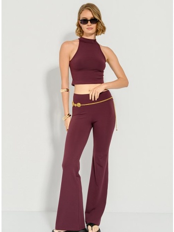 flared παντελόνι λύκρα (berry) σε προσφορά