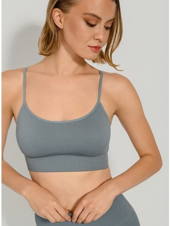 ριπ κροπ τοπ χωρίς ραφές (sage) σε προσφορά