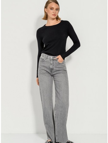 basic πλεκτό με στρογγυλή λαιμόκοψη (black)