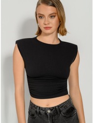 αμάνικο κροπ τοπ με ...