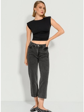 straight leg κροπ ντένιμ (black) σε προσφορά