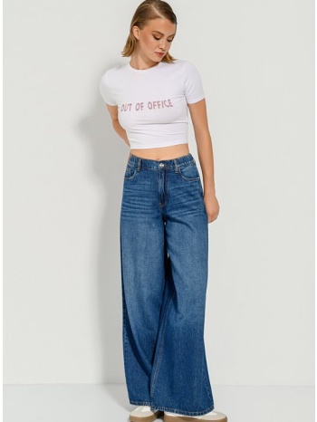 κροπ t-shirt με τύπωμα (white) σε προσφορά