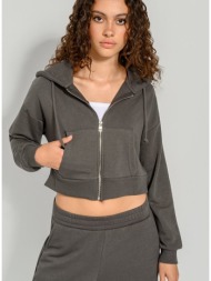 φούτερ ζακέτα (anthracite)