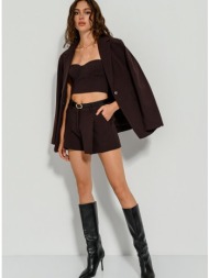 σορτς με πιέτες (brown)