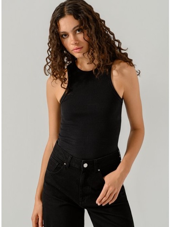 ριπ αμάνικο τοπ με halter λαιμόκοψη (black) σε προσφορά