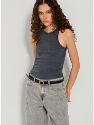 αμάνικο halter ριπ τοπ ...