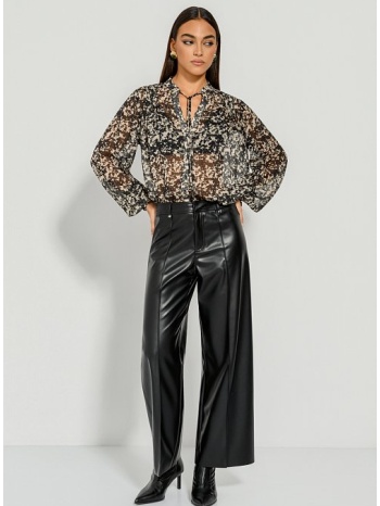 φλοράλ πουκάμισο με χρυσοκλωστή (black/white) σε προσφορά