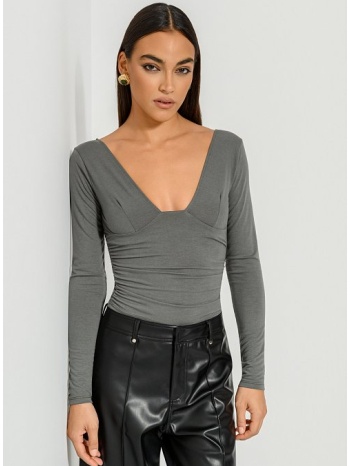 τοπ με v λαιμόκοψη και ανοιχτή πλάτη (khaki) σε προσφορά