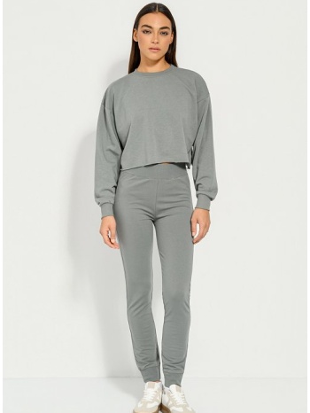 φούτερ παντελόνι κολάν (khaki) σε προσφορά