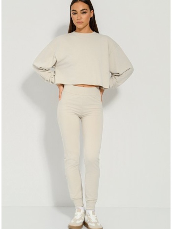 φούτερ παντελόνι κολάν (sand) σε προσφορά