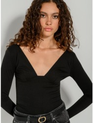 τοπ με v λαιμόκοψη και ανοιχτή πλάτη (black)