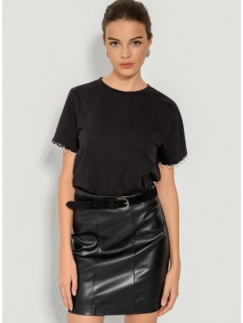 t-shirt με λεπτομέρεια στα μανίκια (black) σε προσφορά