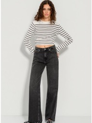 πλεκτό basic ριγέ κροπ ...