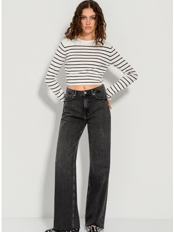 πλεκτό basic ριγέ κροπ τοπ (wht/blk) σε προσφορά