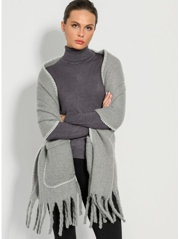 πλεκτή μπλούζα ζιβάγκο (anthrac/marl)