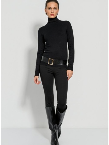 πλεκτή μπλούζα ζιβάγκο (black)