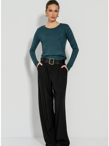 basic πλεκτό με στρογγυλή λαιμόκοψη (darkgreen)