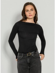 μπλούζα με λαιμόκοψη bateau (black)